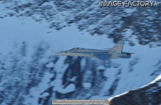 2003-10-10 Axalp Shooting Range 046 - FA-18C Hornet